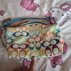 Coach Red and Pink Shoulder Bag